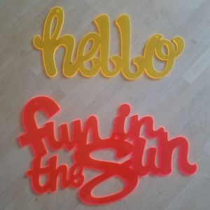 2 Acrylic Signs Summertime